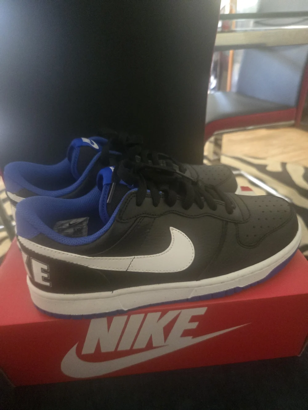 Nike Black/White/Royal Low-Top Sneaker